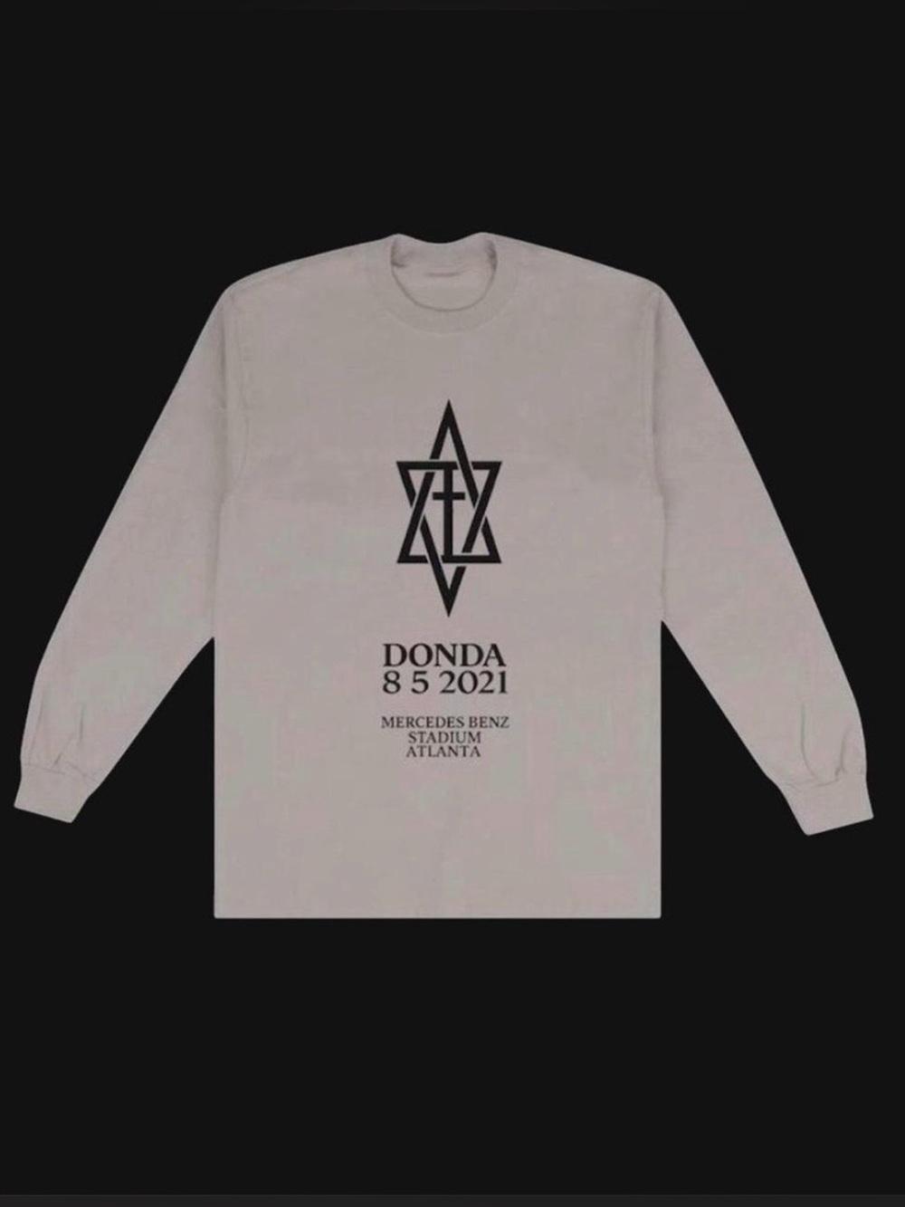 YEEZY 2021 DONDA LISTENING PARTY ATLANTA BROWN LONG SLEEVE T SHIRT SIZE MEDIUM